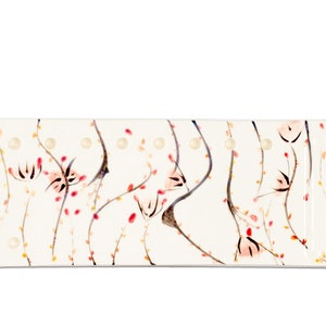 Modern Nature Inspired Floral Flat Menorah - Stylish Chanukah Present
