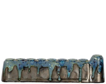 Menorah  Chanukiah black, vintage menorah for holiday of hanukkah menorah gifts colorful menorahs children&#39;s menorahs handmade menorah