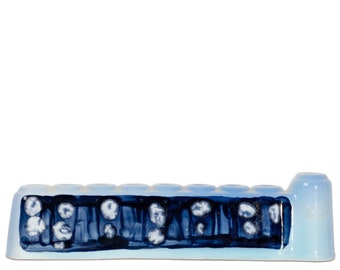 Vintage Inspired Colorful Ceramic Menorah For Hanukkah