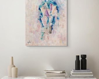 Pintura colorida de Simjat Torá, Simjat Torá: danza con la Torá, arte abstracto judío, oración judía, arte de Simjat Torá, arte de la Torá