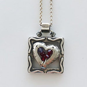 Romantic Sterling Silver Hollow Heart Necklace