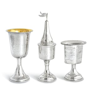 Hammered Modern havdalah set 925  Sterling Silver Havdalah Set,Candle Holder, Spice Box,candle holder,goblet,Shabbat Judaica,Jewish Wedding