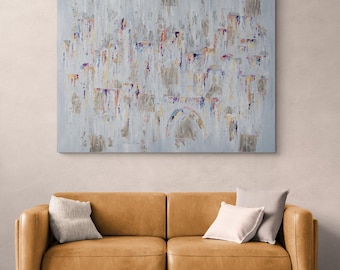 Jerusalem Painting, Stunning Old City Jerusalem Painting - Jewish Abstract Art, Yerushalayim Art, Judaica Paintings, Modern Jewish Art