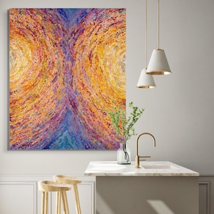 Shabbat Malerei, The Light Shabbat Candles - The Abstract Series, Shabbat Kunst, Chanukka Kunst, Bunte Jejuda, Jüdische Kunst