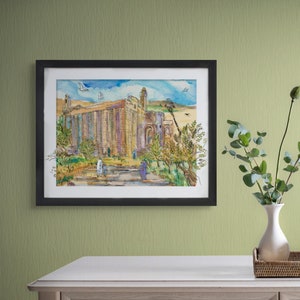 Cave Of The Patriarchs 3d Glass Wall Art - Modern Jewish Art, Cave Of Machpelah, Tomb Of The Patriarchs, Judaica Artwork, Jewish Wall Art