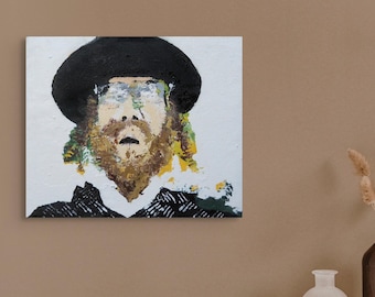 Abstract Rabbi Painting, Hasidic art, Hasidic Painting, Jewish Artwork, Judaica Paintings, Abstract Jewish Art - Jewish Painting