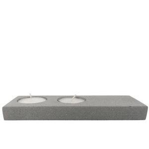 Unique Modern Concrete Sabbath Candle Holder - Hand Cast From Solid Concrete
