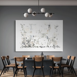 Unique Black and White Original Abstract Acrylic Painting of the Kotel / Western Wall Painting /  Wailing Wall Painting /  Jewish Art