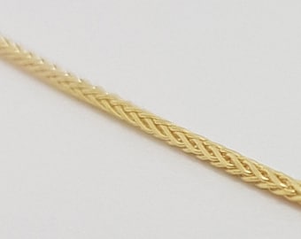 Beautiful 20'' Classic 14K Gold Thin Chain, 0.85 mm Thick