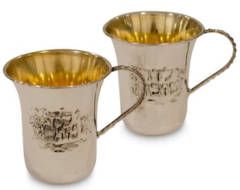 Sterling Silver Yalda Tova Cup, Jewish Mini Cup for her, Lightweight Kiddush Cup, Shabbat Judaica, Jewish Gift, Bat Mitzvah Gift