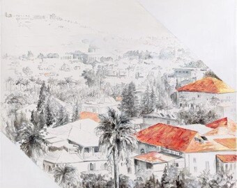 Modern Jerusalem City - Jewish Wall Art