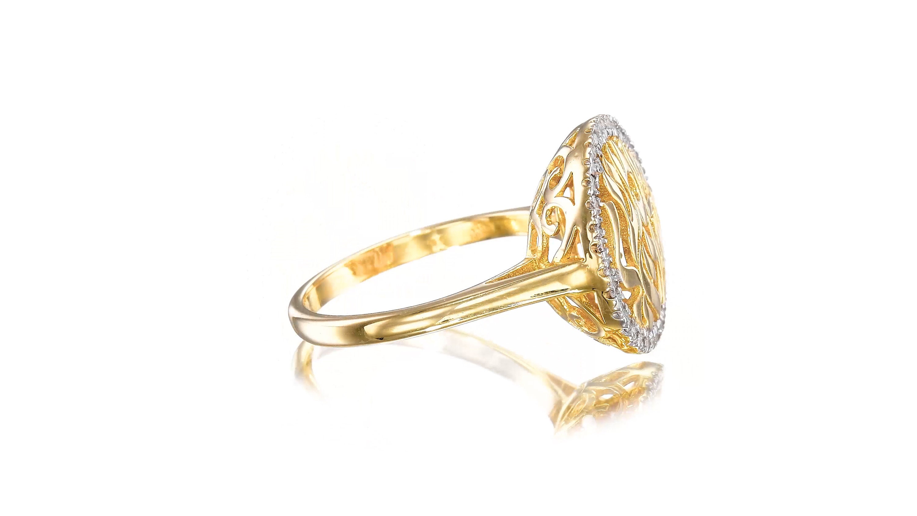 Jewish Diamond Rings 14k Yellow Gold Shema Israel Diamond Ring, Jewish Engagement Ring ...