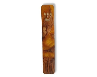 Mezuzah, Modern Mezuzah Case, Decorative Jewish Home Blessing & Protection Gift, Wood Mezuzah Cover, Judaica Gifts, Contemporary Judaica art