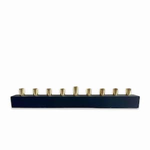 Urban Concrete Menorah With Brass
