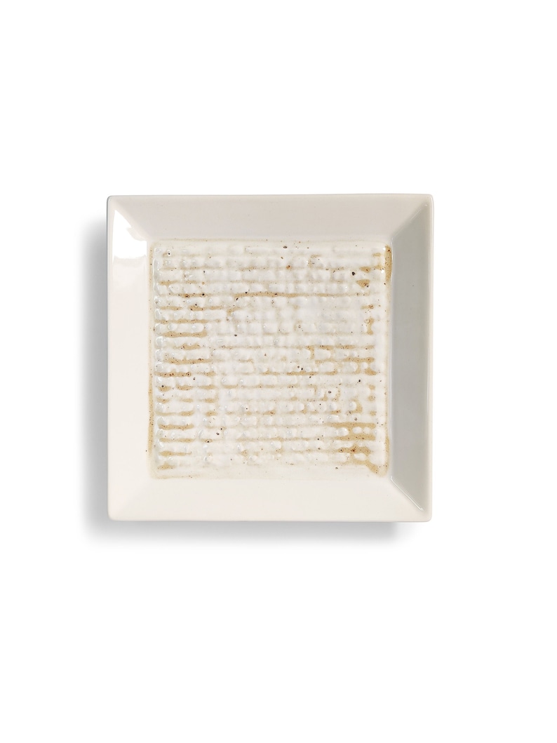 White Ceramic Matza Plate made of red, hand-painted, Passover plate Handmade A colored plate to light the Passover table