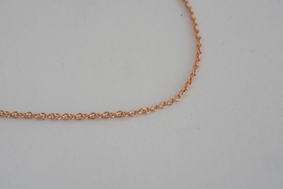 Rose gold clearance rolo chain