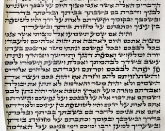 Rouleau de mezouza casher sefardi 7 cm 2,8" en parchemin, Une bénédiction juive casher, dans chaque porte, Bénédiction Shema,Cadeaux juifs