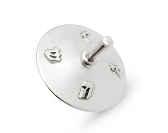 Handmade Modern Sterling Silver Dreidel - Cone shaped -