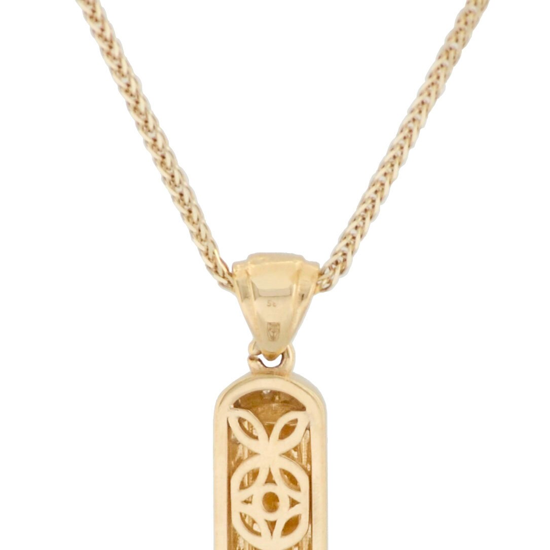 Mezuzah pendant gold diamond mezuzah Jewish Mezuzah Etsy