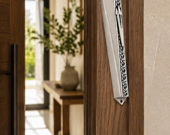 Sterling Silver Mezuzah | Decorative Mezuzah Case | 12cm Mezuzah | 10cm Scroll Holder | Jewish Home Gift | Jewish Housewarming Gift