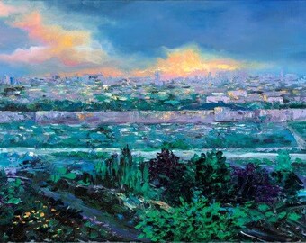 Contemporary Modern Jerusalem Canvas Painting