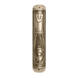 Arpa Mezuzah, simbolo ebraico judaica, Città di David, custodia Mezuzah fatta a mano, regalo ebraico per l&#39;inaugurazione della casa, benedizione della casa ebraica