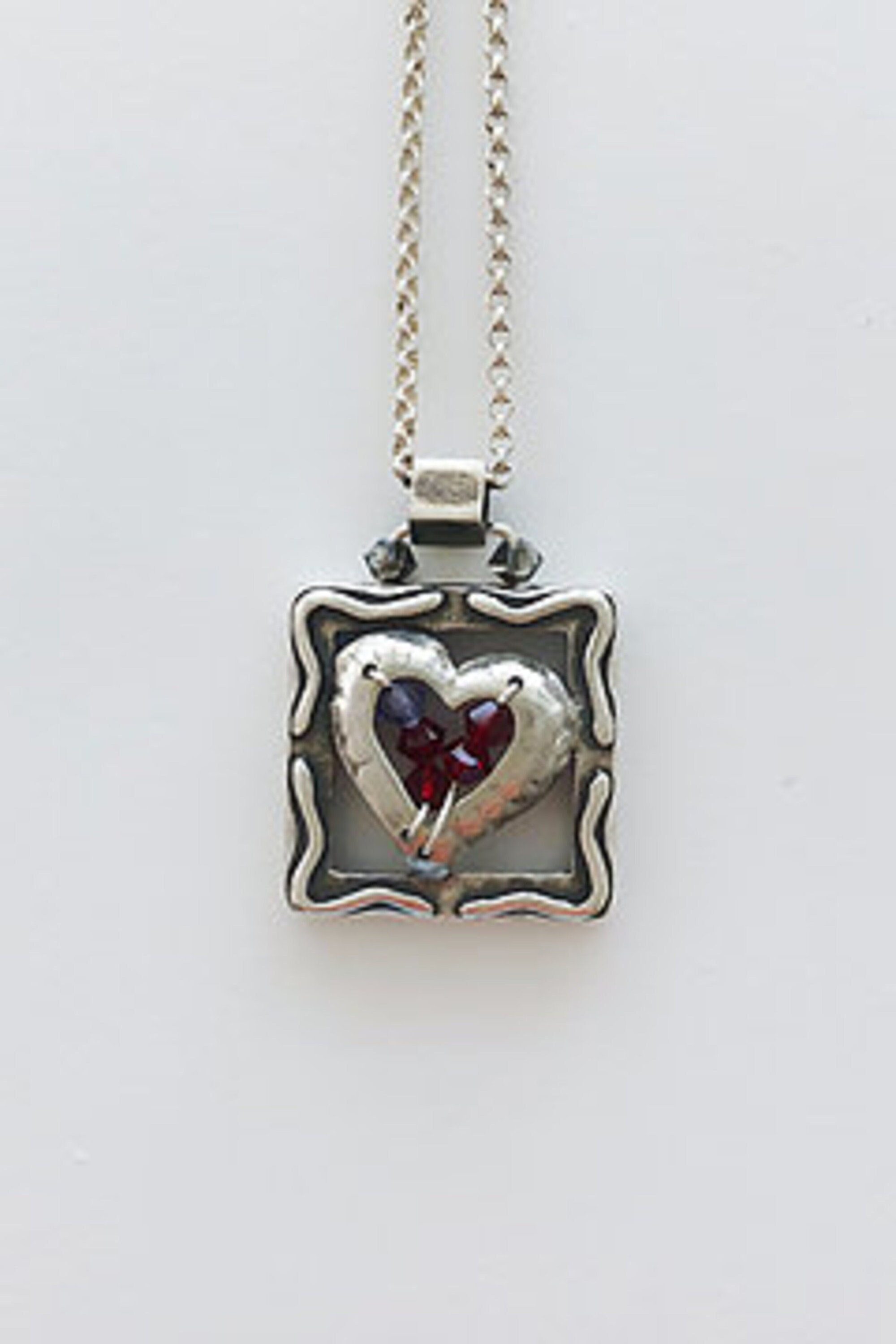 Hollow Heart Lock Necklace