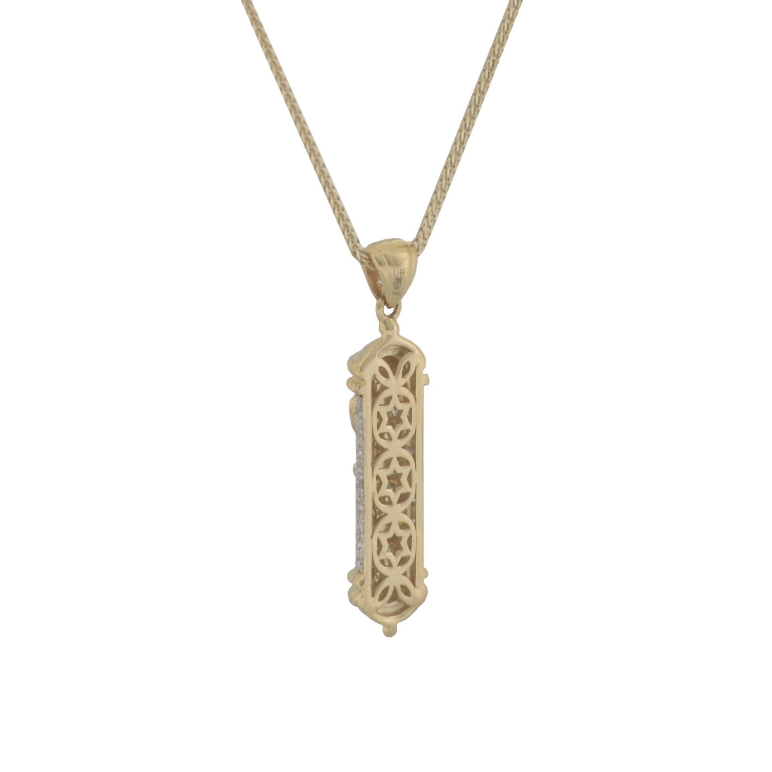 Mezuzah pendant torah scroll pendant gold diamond mezuzah Etsy