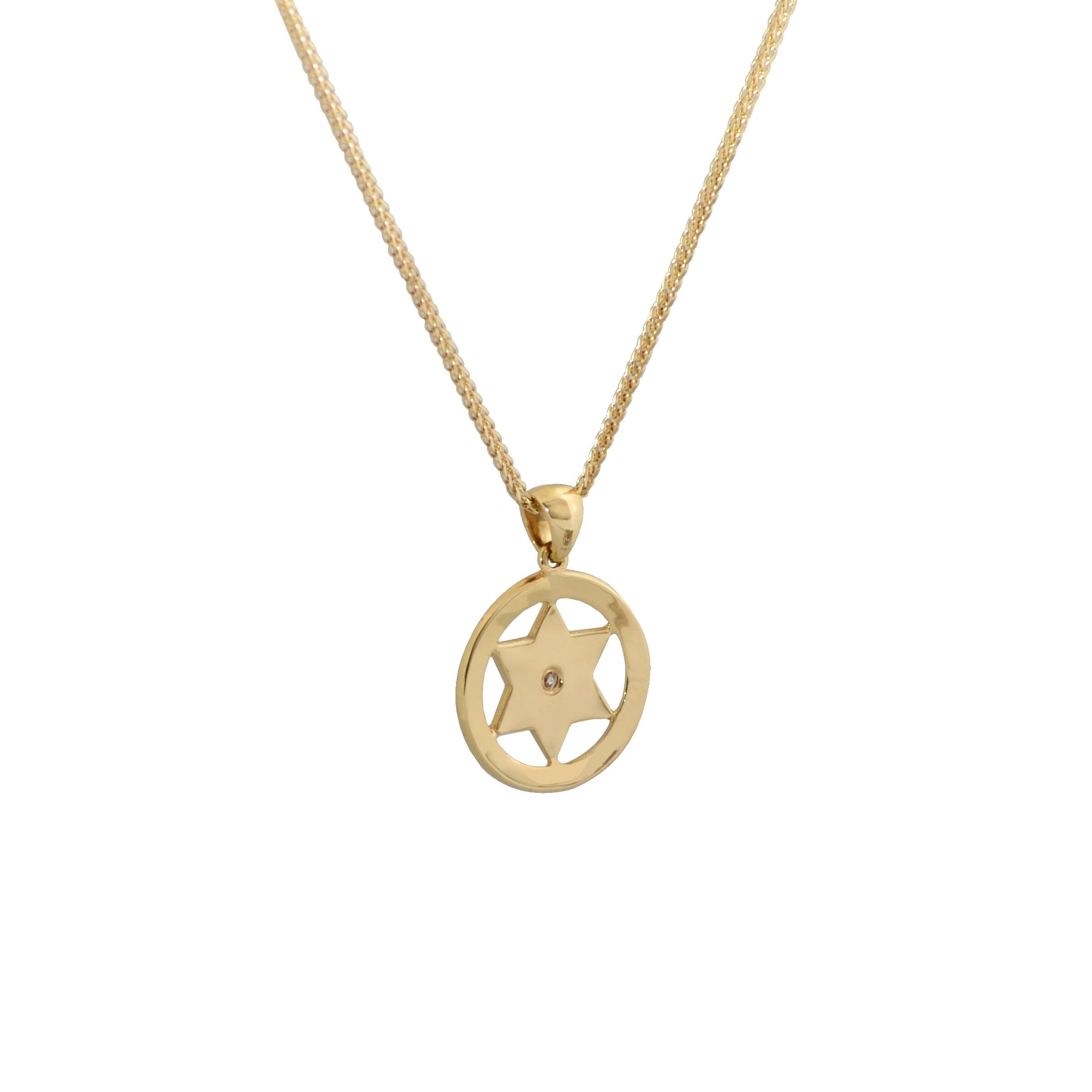 Star of david necklace deals with circle around it