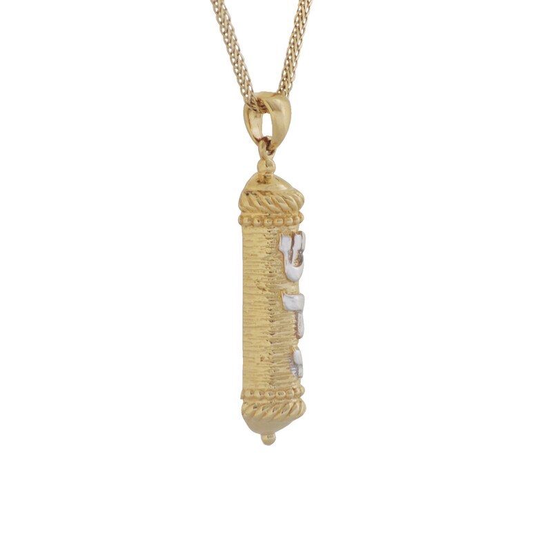 Mezuzah Pendant Torah Scroll Pendant Gold Mezuzah Pendant Etsy