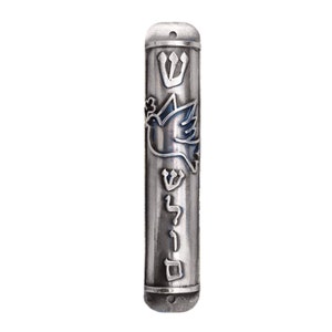 Mezuzah colomba della pace, simbolo ebraico judaica, custodia Mezuzah fatta a mano, regalo di inaugurazione della casa ebraica, benedizione della casa ebraica