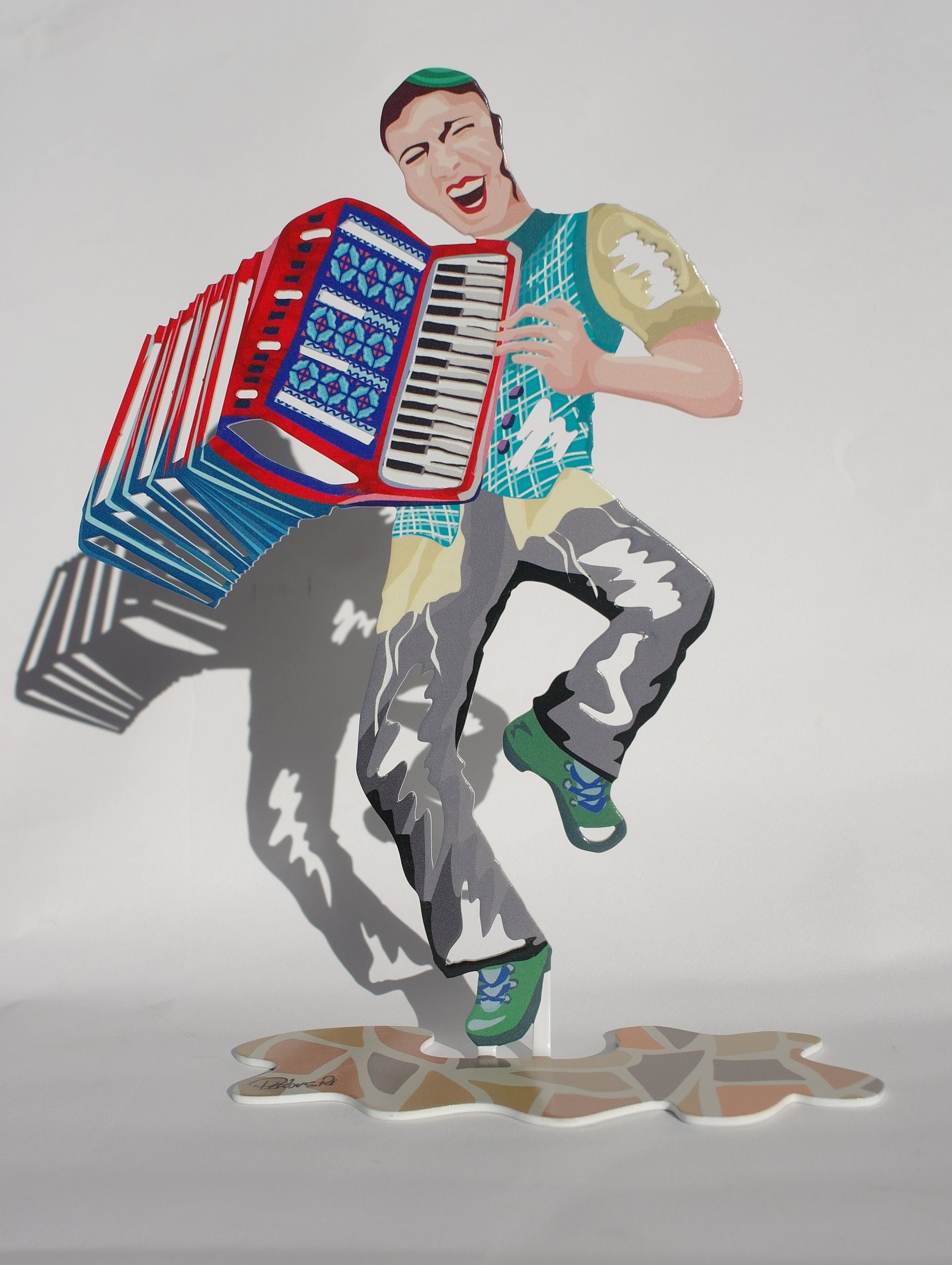 ビンテージ ハンスハグラー アコーディオン奏者 木彫り 人形 スイス 農民美術 ビンテージ ハンスハグラー アコーディオン奏者 木彫り 人形 スイス