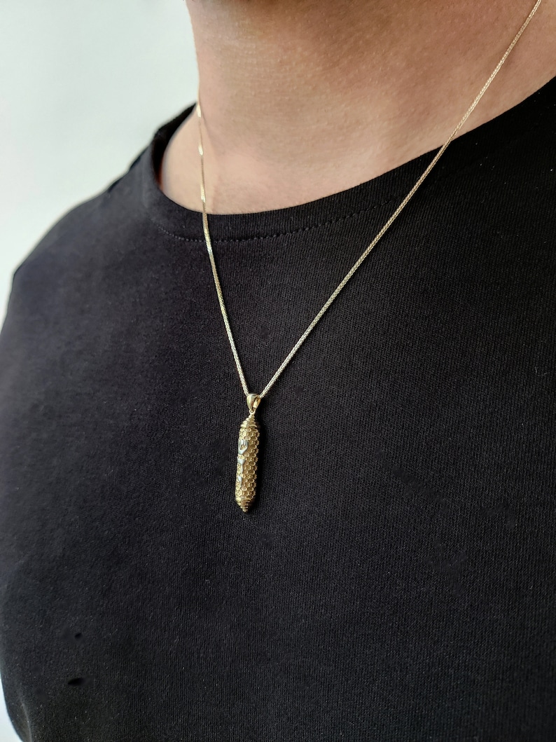 Elegant 14k Gold Mezuzah Pendant Jewish TORAH Necklace Gold - Etsy