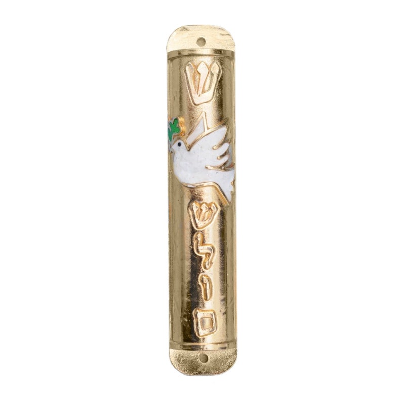 Peace Dove Mezuzah Jewish Symbol Judaica Handmade Mezuzah Etsy