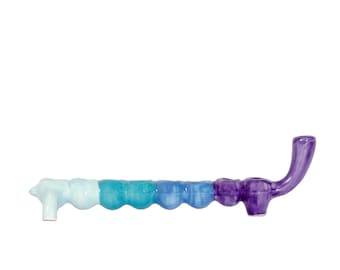 Hanukkah menorah A caterpillar menorah is designed In  Blue.Made from handmade ceramics Colorful gift for children for the holiday of light