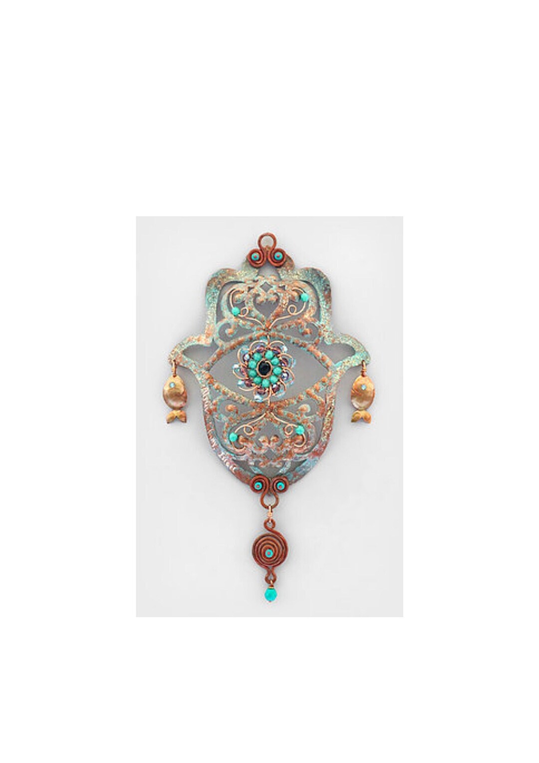 Tenture Main De Hamsa Rouge - Porte-bonheur Judaïque / Kabbalistique - Décoration Murale Neuve