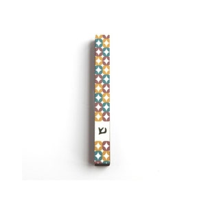 Purple and Blue Stars Mezuzah Case - Abstract Unique Mezuzah Case