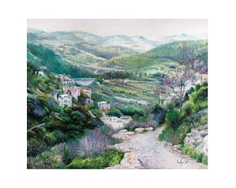 Beautiful Realistic Painting of Jerusalem Landscape