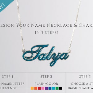 Colar com nome personalizado, letras charmosas, pingente de letra hebraica, joias para presente pessoal, presente bat mitzvah, pingente com nome, presente para mãe
