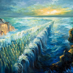Modern Judaica Art Exodus Painting