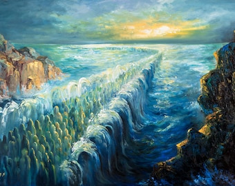 Modern Judaica Art Exodus Painting