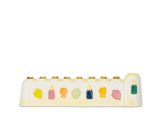 Children's menorahs, vintage menorah for holiday of hanukkah menorah gifts colorful menorahs children's menorahs gift handmade menorah