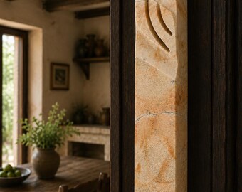 Jerusalem Stone Mezuzah Case | Housewarming Gift | Natural Stone Mezuzah | Door Mezuzah Case | Jewish Wedding Gift