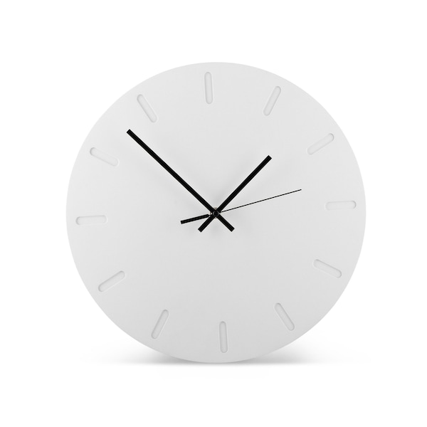 Large White and Gray Wall Clock Etsy