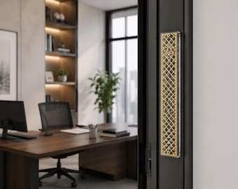 Luxury Acrylic Mezuzah with Gold Lattice Design – Contemporary Judaica Gift