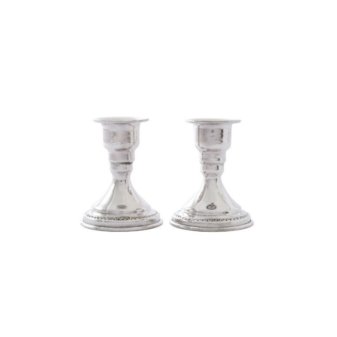 Sterling Silver Mini Candlesticks, Classic Judaica, Traditional Design ...