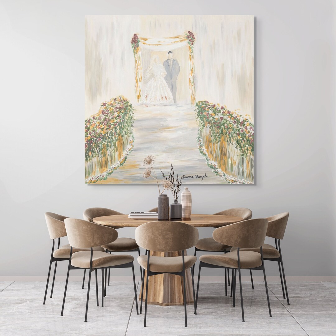 Modern Jewish Wedding Art for Your Home: Couple Under the Chuppah ...
