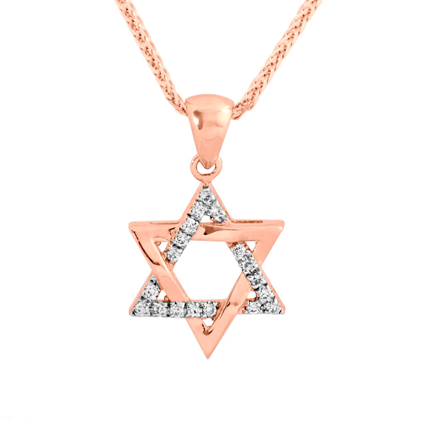 Ciondolo a forma di croce con stella di David: collana Ciondolo a forma di croce con stella di David: collana
