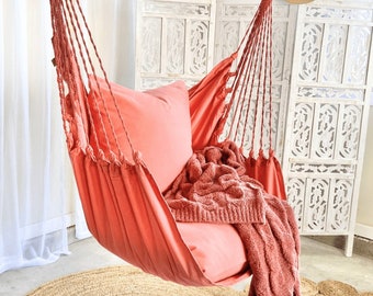Hammock Chair Pink Chair Bedroom Boho Chair Swinging Chair