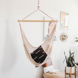 Hanging Chair, Hammock chair swing, Boho Macrame hammock chair, Macrame swinging chair, Indoor Hammock Swing, Hanging chair in bedroom